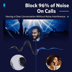 Comfortable Bluetooth Earpiece Wireless Earphone Bluetooth 5.0 Handsfree Earpiece Noise Cancelling HiFi Headset With Dual HD Mic For All Smart Phones Ear Wireless Bluetooth Sport Lightweight Headphones With Case Standby Time For Business Workout Driving Stevvex