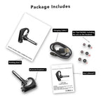 Comfortable Bluetooth Earpiece Wireless Earphone Bluetooth 5.0 Handsfree Earpiece Noise Cancelling HiFi Headset With Dual HD Mic For All Smart Phones Ear Wireless Bluetooth Sport Lightweight Headphones With Case Standby Time For Business Workout Driving Stevvex