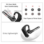 Comfortable Bluetooth Earpiece Wireless Earphone Bluetooth 5.0 Handsfree Earpiece Noise Cancelling HiFi Headset With Dual HD Mic For All Smart Phones Ear Wireless Bluetooth Sport Lightweight Headphones With Case Standby Time For Business Workout Driving Stevvex