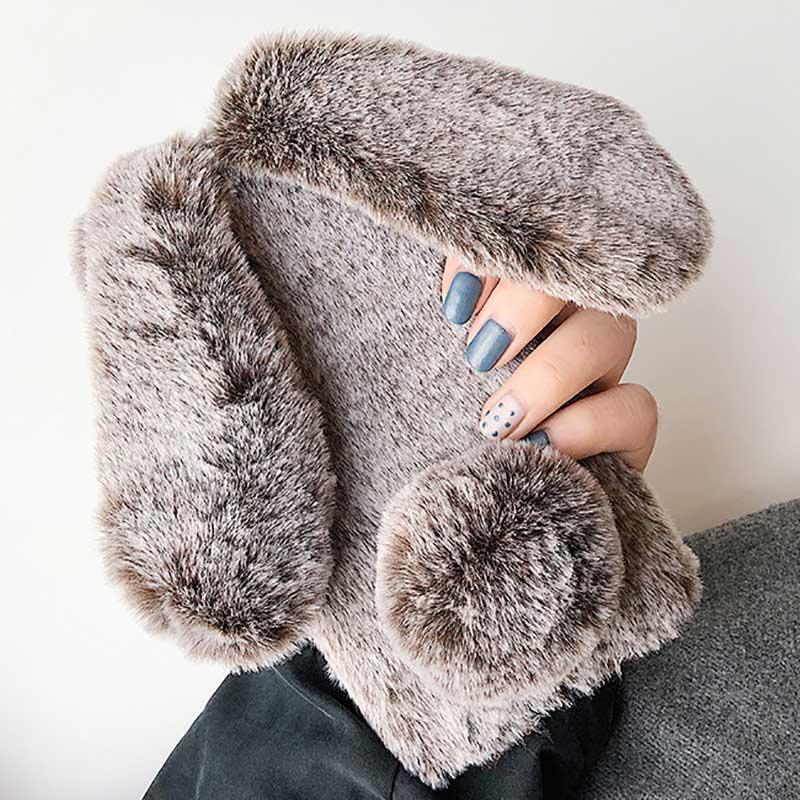 Comfortable Bunny Funny Women Phone Cover For iPhone 12 mini 11 Pro Max Hairy Cute Rabbit Animal Case For iPhone XS MAX XR Soft Lightweight Phone Cover Girl Gifts Stevvex