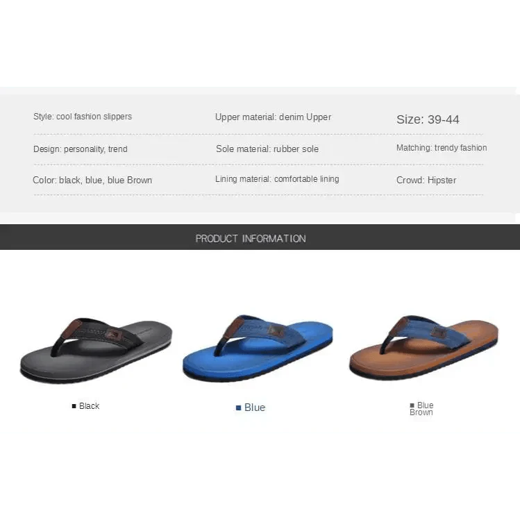 Comfortable Casual Summer Flip- Flops Men Beach Slippers Sandals Simple Luxury Design Indoor Non-Slip Black Flip Flops Stevvex