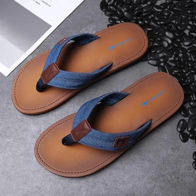 Comfortable Casual Summer Flip- Flops Men Beach Slippers Sandals Simple Luxury Design Indoor Non-Slip Black Flip Flops Stevvex
