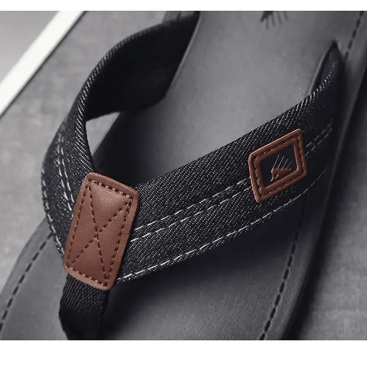 Comfortable Casual Summer Flip- Flops Men Beach Slippers Sandals Simple Luxury Design Indoor Non-Slip Black Flip Flops Stevvex