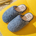 Comfortable Cotton Slippers Home Women Winter Indoor Non-Slip Warmth Shoes Couple Plush Slippers Unisex Men's And Women's House Slippers Indoor Memory Foam Cotton Slippers Stevvex