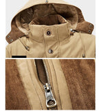 Comfortable Dark Blue Men's Casual Jacket Fashion Winter Male Thick Overcoat Stylish New Design Hooded Jacket Warm Winter Jacket For Men Soft Cotton Jackets Winter Snow Warm Jackets With Hood Stevvex