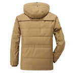 Comfortable Dark Blue Men's Casual Jacket Fashion Winter Male Thick Overcoat Stylish New Design Hooded Jacket Warm Winter Jacket For Men Soft Cotton Jackets Winter Snow Warm Jackets With Hood Stevvex