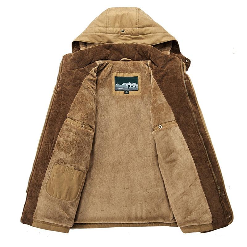 Comfortable Dark Blue Men's Casual Jacket Fashion Winter Male Thick Overcoat Stylish New Design Hooded Jacket Warm Winter Jacket For Men Soft Cotton Jackets Winter Snow Warm Jackets With Hood Stevvex