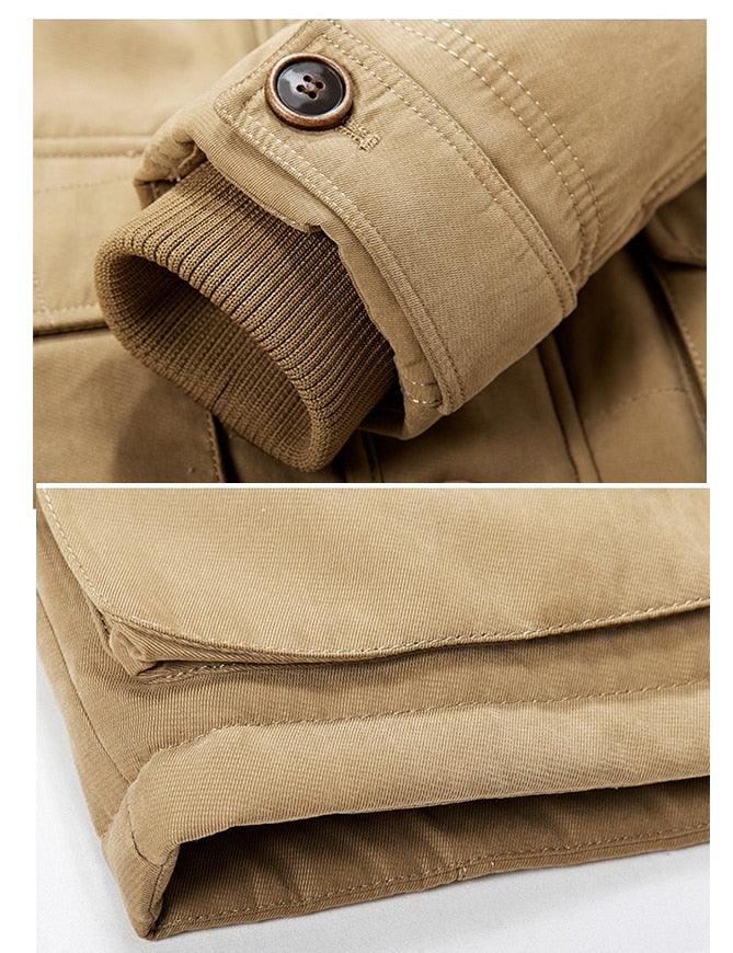 Comfortable Dark Blue Men's Casual Jacket Fashion Winter Male Thick Overcoat Stylish New Design Hooded Jacket Warm Winter Jacket For Men Soft Cotton Jackets Winter Snow Warm Jackets With Hood Stevvex
