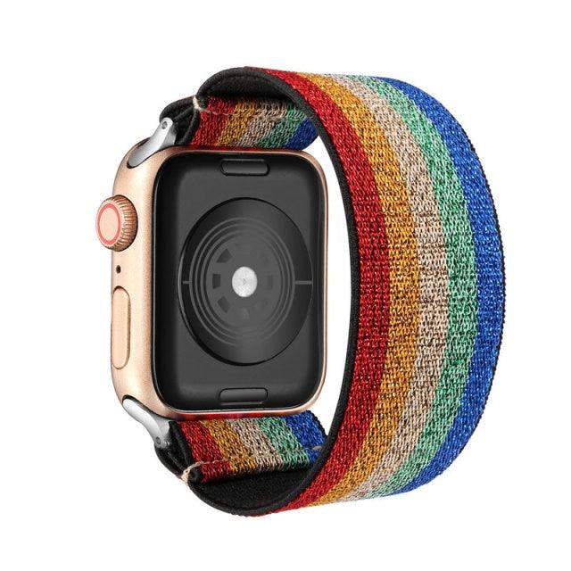 Comfortable Elastic Scrunchie Strap Band For Watch Women Bracelet Compatible With Watch Band 41mm 40mm 38mm Women Girls Adjustable Elastic Nylon Strap Solo Loop Replacement Lightweight Wristband For Watches Stevvex