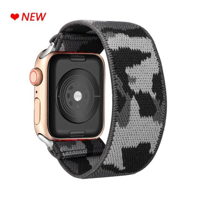 Comfortable Elastic Scrunchie Strap Band For Watch Women Bracelet Compatible With Watch Band 41mm 40mm 38mm Women Girls Adjustable Elastic Nylon Strap Solo Loop Replacement Lightweight Wristband For Watches Stevvex