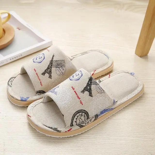Comfortable Elegant Flower Design Indoor Soft Slipper Spring Autumn Lightweight Flip Flops For Women Classic Bedroom Slippers Ladies Foldable Flip Flops Stevvex
