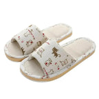 Comfortable Elegant Flower Design Indoor Soft Slipper Spring Autumn Lightweight Flip Flops For Women Classic Bedroom Slippers Ladies Foldable Flip Flops Stevvex
