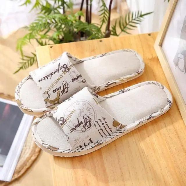 Comfortable Elegant Flower Design Indoor Soft Slipper Spring Autumn Lightweight Flip Flops For Women Classic Bedroom Slippers Ladies Foldable Flip Flops Stevvex