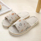 Comfortable Elegant Flower Design Indoor Soft Slipper Spring Autumn Lightweight Flip Flops For Women Classic Bedroom Slippers Ladies Foldable Flip Flops Stevvex