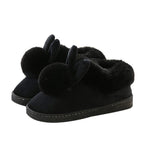 Comfortable Fashion Autumn Winter Cotton Slippers Rabbit Ear Home Indoor Slippers Winter Warm Shoes Womens Cute Plush Slippers Warm Indoor Slippers For Women Fleece Plush Bedroom Winter Boots Stevvex