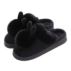 Comfortable Fashion Autumn Winter Cotton Slippers Rabbit Ear Home Indoor Slippers Winter Warm Shoes Womens Cute Plush Slippers Warm Indoor Slippers For Women Fleece Plush Bedroom Winter Boots Stevvex