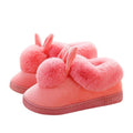 Comfortable Fashion Autumn Winter Cotton Slippers Rabbit Ear Home Indoor Slippers Winter Warm Shoes Womens Cute Plush Slippers Warm Indoor Slippers For Women Fleece Plush Bedroom Winter Boots Stevvex