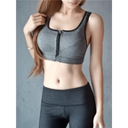 Comfortable High Quality Women's Zipper Sports Bras Plus Size 2XL Wirefree Padded Push Up Tops Lady Girls Breathable Fitness Run Gym Yoga Vest Stevvex