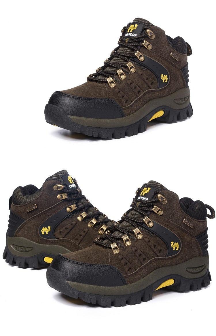 Comfortable Outdoor Waterproof Hiking Boots Men's Spring And Autumn Hiking Wear-Resistant Mountain Sports Boots Hunting Shoes High Waterproof Hiking Boots Outdoor Lightweight Mens Shoes Stevvex