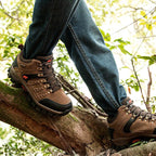 Comfortable Outdoor Waterproof Hiking Boots Men's Spring And Autumn Hiking Wear-Resistant Mountain Sports Boots Hunting Shoes High Waterproof Hiking Boots Outdoor Lightweight Mens Shoes Stevvex