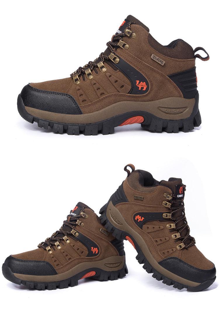 Comfortable Outdoor Waterproof Hiking Boots Men's Spring And Autumn Hiking Wear-Resistant Mountain Sports Boots Hunting Shoes High Waterproof Hiking Boots Outdoor Lightweight Mens Shoes Stevvex
