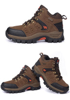 Comfortable Outdoor Waterproof Hiking Boots Men's Spring And Autumn Hiking Wear-Resistant Mountain Sports Boots Hunting Shoes High Waterproof Hiking Boots Outdoor Lightweight Mens Shoes Stevvex