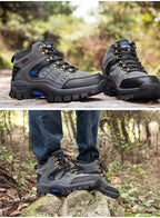 Comfortable Outdoor Waterproof Hiking Boots Men's Spring And Autumn Hiking Wear-Resistant Mountain Sports Boots Hunting Shoes High Waterproof Hiking Boots Outdoor Lightweight Mens Shoes Stevvex