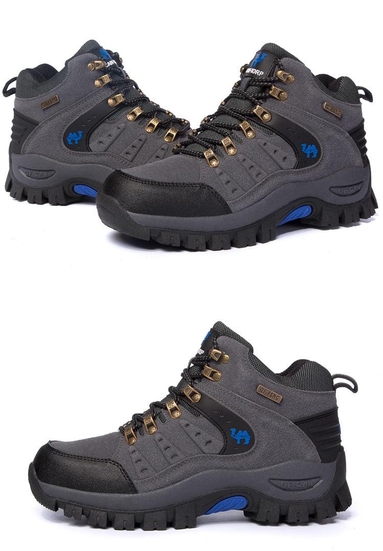 Comfortable Outdoor Waterproof Hiking Boots Men's Spring And Autumn Hiking Wear-Resistant Mountain Sports Boots Hunting Shoes High Waterproof Hiking Boots Outdoor Lightweight Mens Shoes Stevvex
