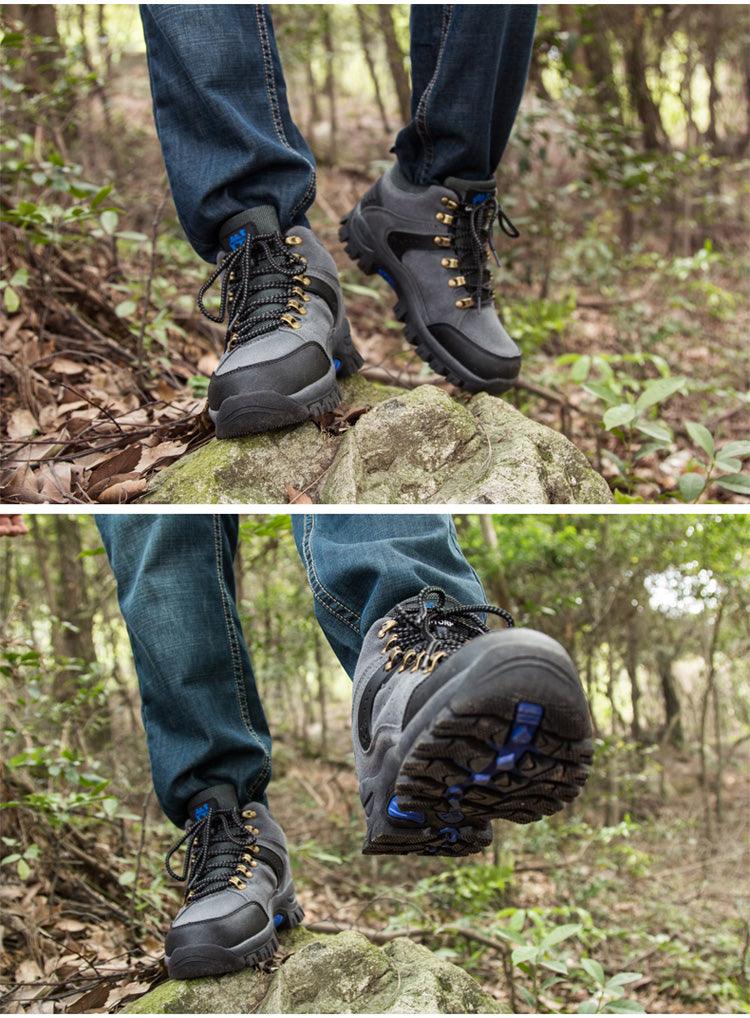 Comfortable Outdoor Waterproof Hiking Boots Men's Spring And Autumn Hiking Wear-Resistant Mountain Sports Boots Hunting Shoes High Waterproof Hiking Boots Outdoor Lightweight Mens Shoes Stevvex