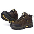 Comfortable Outdoor Waterproof Hiking Boots Men's Spring And Autumn Hiking Wear-Resistant Mountain Sports Boots Hunting Shoes High Waterproof Hiking Boots Outdoor Lightweight Mens Shoes Stevvex