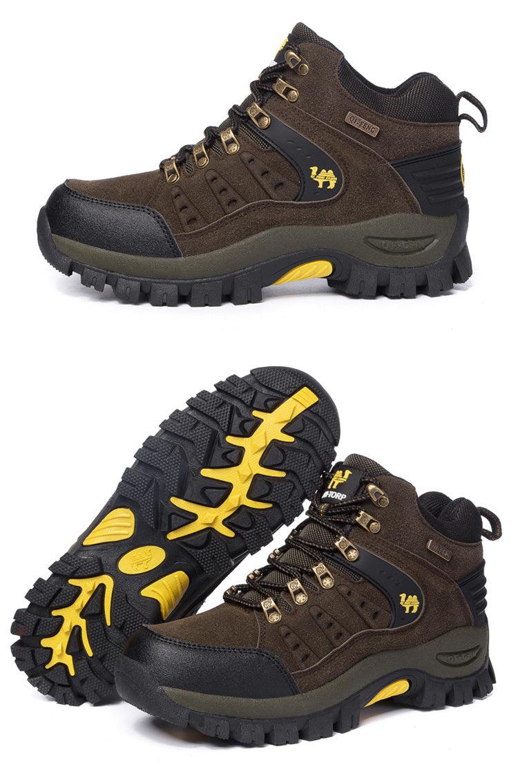 Comfortable Outdoor Waterproof Hiking Boots Men's Spring And Autumn Hiking Wear-Resistant Mountain Sports Boots Hunting Shoes High Waterproof Hiking Boots Outdoor Lightweight Mens Shoes Stevvex