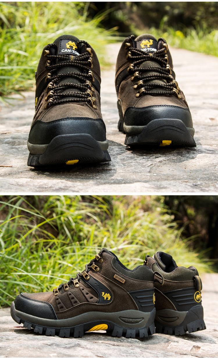 Comfortable Outdoor Waterproof Hiking Boots Men's Spring And Autumn Hiking Wear-Resistant Mountain Sports Boots Hunting Shoes High Waterproof Hiking Boots Outdoor Lightweight Mens Shoes Stevvex