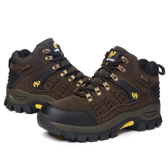 Comfortable Outdoor Waterproof Hiking Boots Men's Spring And Autumn Hiking Wear-Resistant Mountain Sports Boots Hunting Shoes High Waterproof Hiking Boots Outdoor Lightweight Mens Shoes Stevvex