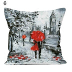 Comfortable Pillowcase Eiffel Tower Romantic Couple Pillowcase Valentine's Day Throw Pillow Covers Couple Romantic Kissing Under Eiffel Tower And Big Ben Decorative Pillow Case Cushion Cover Decorative Pillowcase