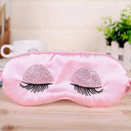 Comfortable Pink Silk Elegant Sleeping Mask Long Eyelash Sleeping Eye Mask Soft Sleeping Mask With Elastic Strap Breathable Lightweight Blindfold For Women Eye Cover Eyeshade With Luxury Bag Stevvex