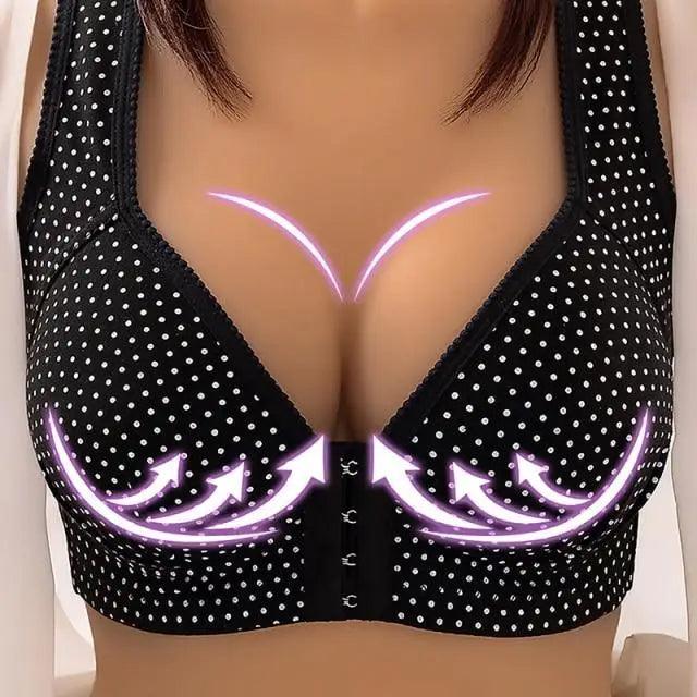 Comfortable Seamless Bra For Women Fashion Push Up Bras Wire Free Lingerie Full Cup Bralette Cotton Underwear Brassiere Front Closure Stevvex