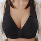 Comfortable Seamless Bra For Women Fashion Push Up Bras Wire Free Lingerie Full Cup Bralette Cotton Underwear Brassiere Front Closure Stevvex