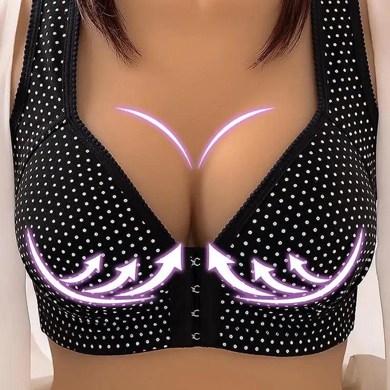Comfortable Seamless Bra For Women Fashion Push Up Bras Wire Free Lingerie Full Cup Bralette Cotton Underwear Brassiere Front Closure Stevvex
