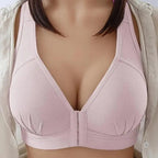 Comfortable Seamless Bra For Women Fashion Push Up Bras Wire Free Lingerie Full Cup Bralette Cotton Underwear Brassiere Front Closure Stevvex