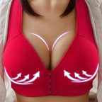 Comfortable Seamless Bra For Women Fashion Push Up Bras Wire Free Lingerie Full Cup Bralette Cotton Underwear Brassiere Front Closure Stevvex