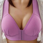 Comfortable Seamless Bra For Women Fashion Push Up Bras Wire Free Lingerie Full Cup Bralette Cotton Underwear Brassiere Front Closure Stevvex