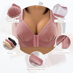 Comfortable Seamless Bra For Women Fashion Push Up Bras Wire Free Lingerie Full Cup Bralette Cotton Underwear Brassiere Front Closure Stevvex