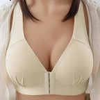 Comfortable Seamless Bra For Women Fashion Push Up Bras Wire Free Lingerie Full Cup Bralette Cotton Underwear Brassiere Front Closure Stevvex