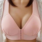 Comfortable Seamless Bra For Women Fashion Push Up Bras Wire Free Lingerie Full Cup Bralette Cotton Underwear Brassiere Front Closure Stevvex
