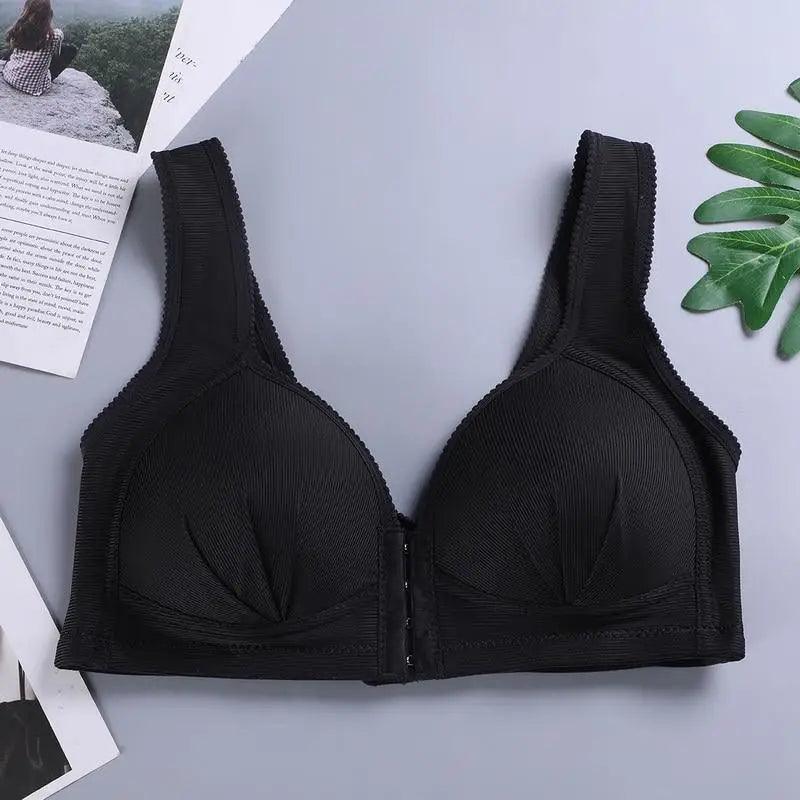 Comfortable Seamless Bra For Women Fashion Push Up Bras Wire Free Lingerie Full Cup Bralette Cotton Underwear Brassiere Front Closure Stevvex