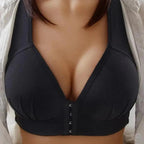 Comfortable Seamless Bra For Women Fashion Push Up Bras Wire Free Lingerie Full Cup Bralette Cotton Underwear Brassiere Front Closure Stevvex
