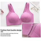 Comfortable Seamless Bra For Women Fashion Push Up Bras Wire Free Lingerie Full Cup Bralette Cotton Underwear Brassiere Front Closure Stevvex