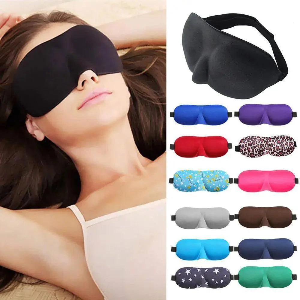 Comfortable Sleep Mask Natural Sleeping Adjustable Eye Mask Lightweight Cover Eye Patch Unisex Blindfold Travel Mask Stevvex