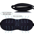 Comfortable Sleep Mask Natural Sleeping Adjustable Eye Mask Lightweight Cover Eye Patch Unisex Blindfold Travel Mask Stevvex