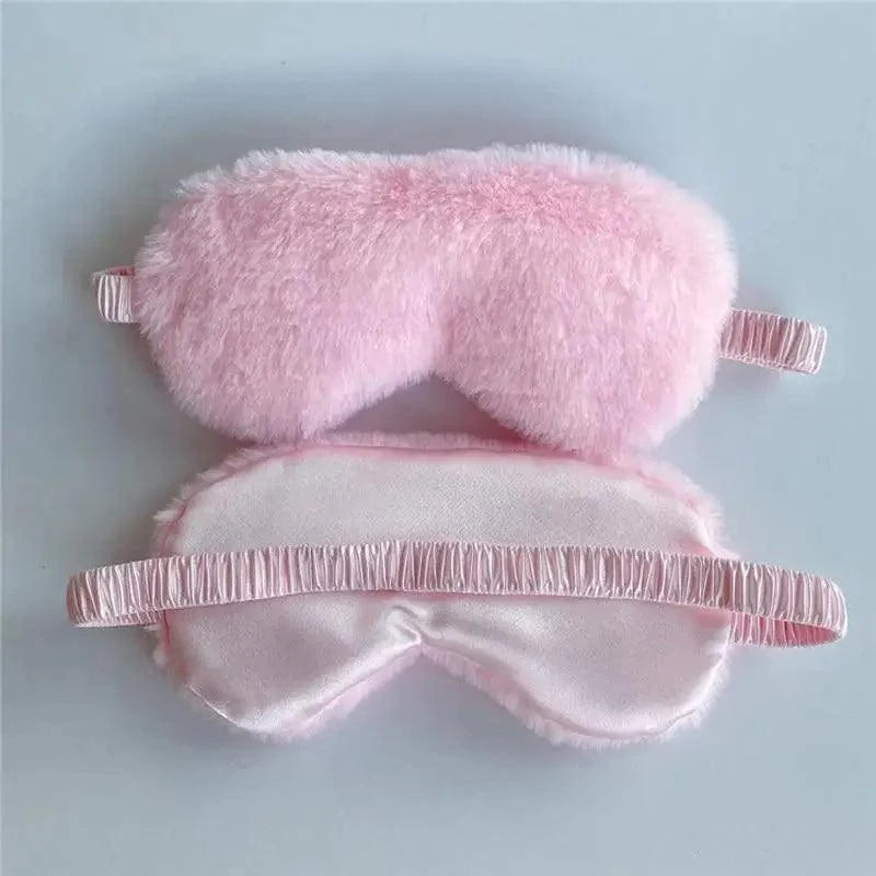 Comfortable Soft Plush Sleep Eye Mask Sleeping Masks Night Eyeshade Women Traveling Eye Patch Cute Design Cozy Fluffy Eye Mask Stevvex